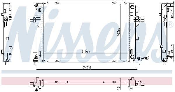 Radiator, engine cooling 606811