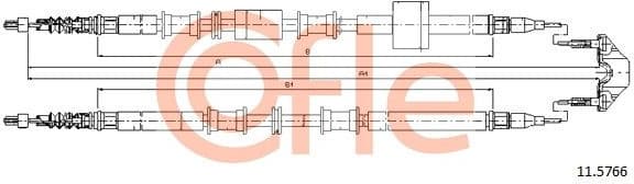 Cable Pull, parking brake 92.11.5766