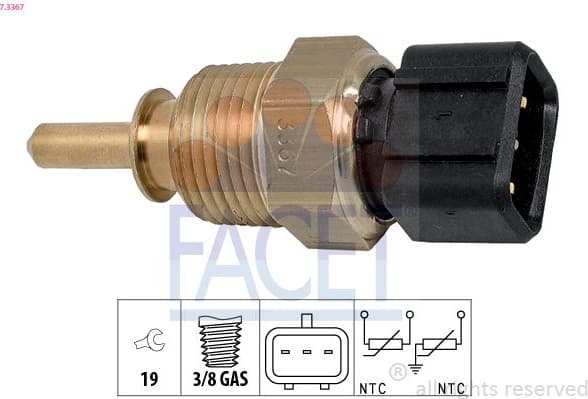 Sensor, coolant temperature Made in Italy - OE Equivalent 7.3367