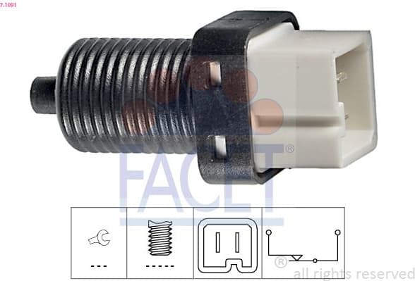 Stop Light Switch Made in Italy - OE Equivalent 7.1091