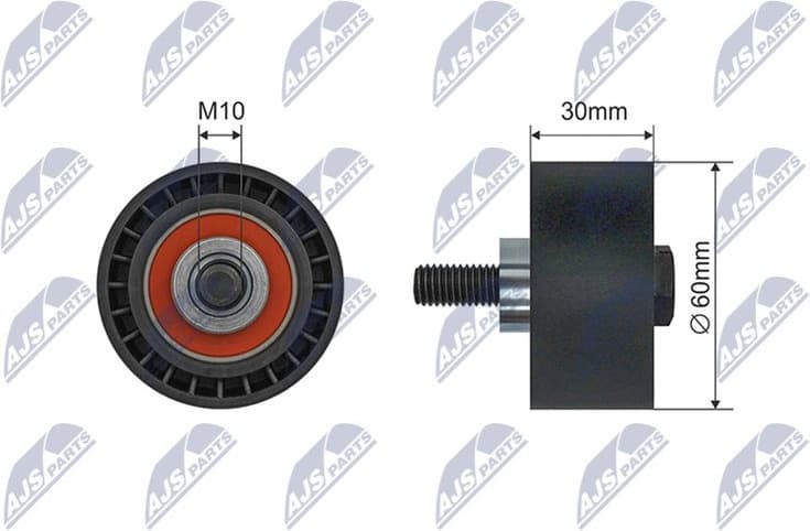 Tensioner Pulley, V-ribbed belt RNK-CT-059