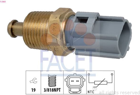 Sensor, coolant temperature Made in Italy - OE Equivalent 7.3363