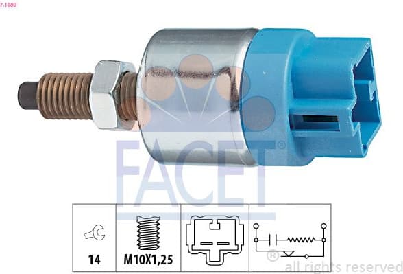 Stop Light Switch Made in Italy - OE Equivalent 7.1089