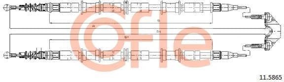 Cable Pull, parking brake 92.11.5865