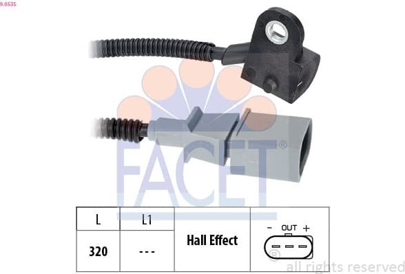 Sensor, camshaft position Made in Italy - OE Equivalent 9.0535
