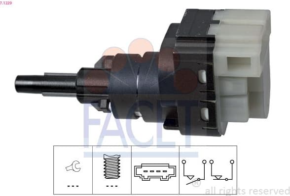Stop Light Switch Made in Italy - OE Equivalent 7.1229