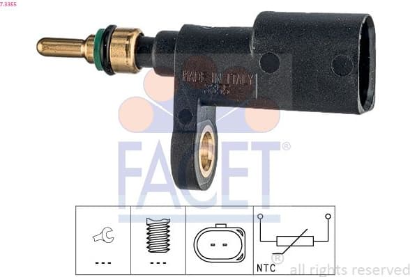 Sensor, coolant temperature Made in Italy - OE Equivalent 7.3355