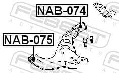 Mounting, control/trailing arm NAB-075 - image 2