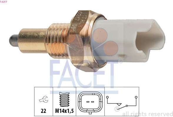 Switch, reverse light Made in Italy - OE Equivalent 7.6217