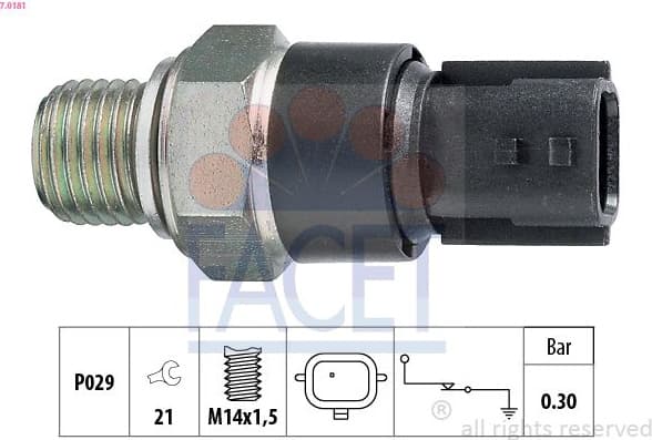 Oil Pressure Switch Made in Italy - OE Equivalent 7.0181