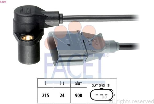 Sensor, crankshaft pulse Made in Italy - OE Equivalent 9.0241