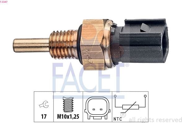 Sensor, coolant temperature Made in Italy - OE Equivalent 7.3347