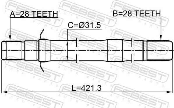 Drive Shaft 1212-DM15RH - image 2