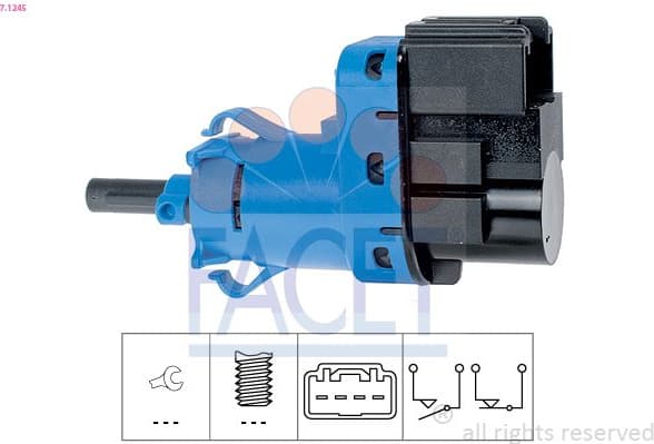 Stop Light Switch Made in Italy - OE Equivalent 7.1245