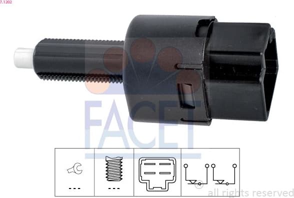 Stop Light Switch Made in Italy - OE Equivalent 7.1202