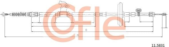 Cable Pull, parking brake 92.11.5831