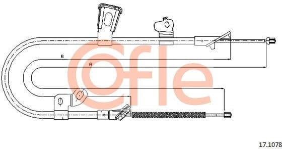 Cable Pull, parking brake 92.17.1078