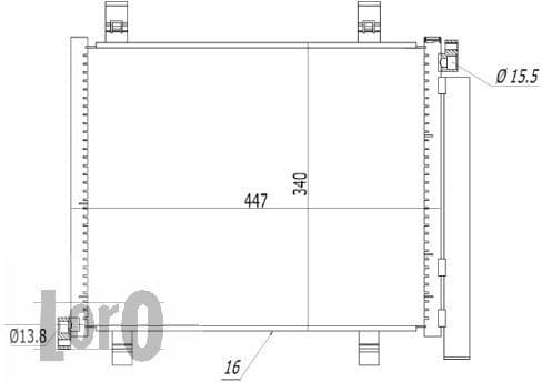 Condenser, air conditioning LORO 053-016-0009 - image 4