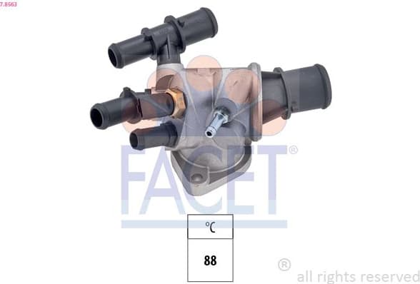 Thermostat, coolant Made in Italy - OE Equivalent 7.8563