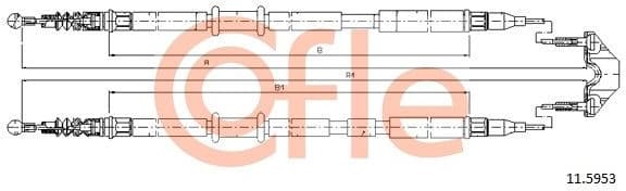 Cable Pull, parking brake 92.11.5953