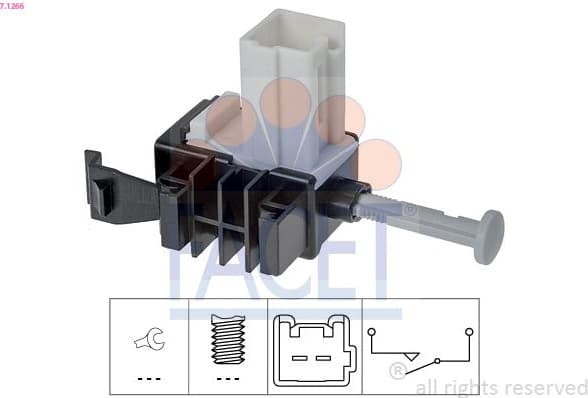 Switch, clutch control (cruise control) Made in Italy - OE Equivalent 7.1266