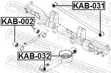 Mounting, control/trailing arm KAB-031 - image 2
