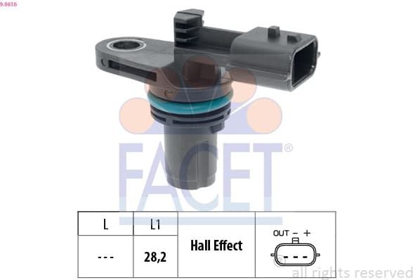 Sensor, camshaft position Made in Italy - OE Equivalent 9.0616