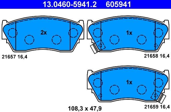 Brake Pad Set, disc brake 13-0460-5941-2