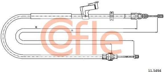 Cable Pull, parking brake 92.11.5494