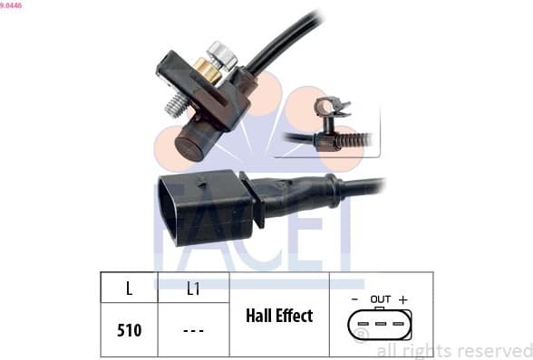 Sensor, crankshaft pulse Made in Italy - OE Equivalent 9.0446