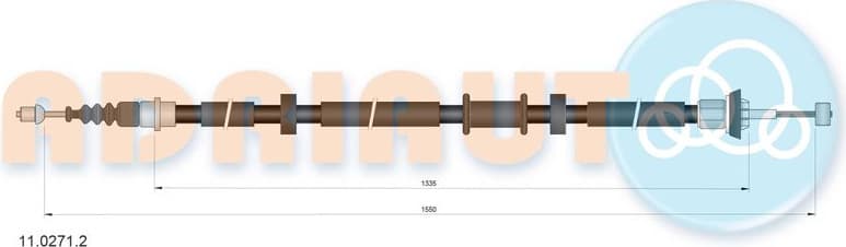 Cable Pull, parking brake 11.0271.2