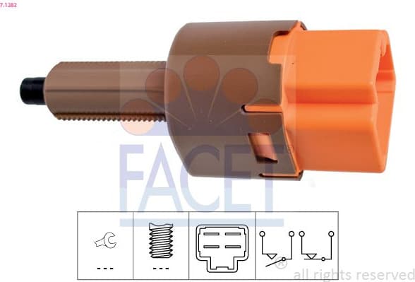 Stop Light Switch Made in Italy - OE Equivalent 7.1282