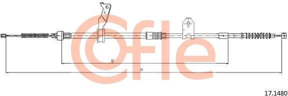 Cable Pull, parking brake 92.17.1480