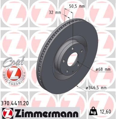 Brake Disc COAT Z 370.4411.20