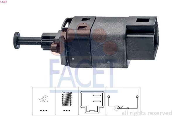 Stop Light Switch Made in Italy - OE Equivalent 7.1251