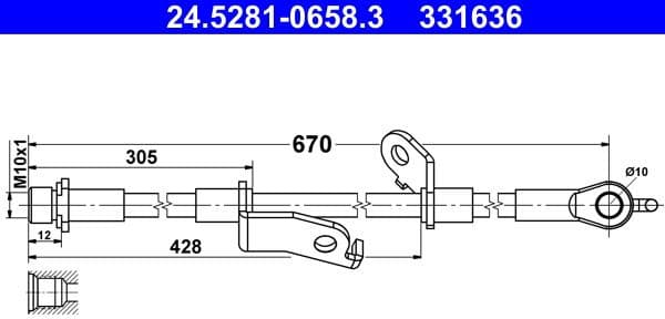 Brake Hose 24.5281-0658.3