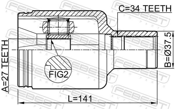 Joint Kit, drive shaft 1611-220LH - image 2