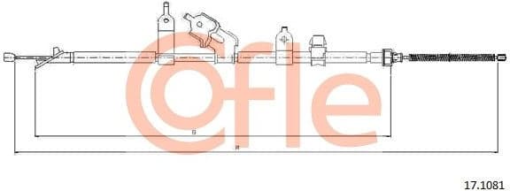 Cable Pull, parking brake 92.17.1081