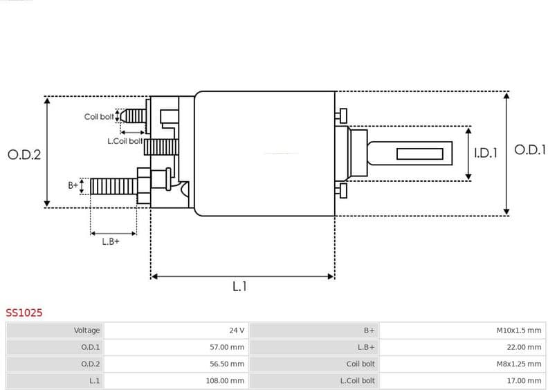 Solenoid Switch, starter AS SS1025 - image 4