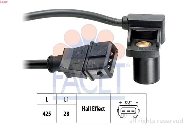 Sensor, camshaft position Made in Italy - OE Equivalent 9.0239