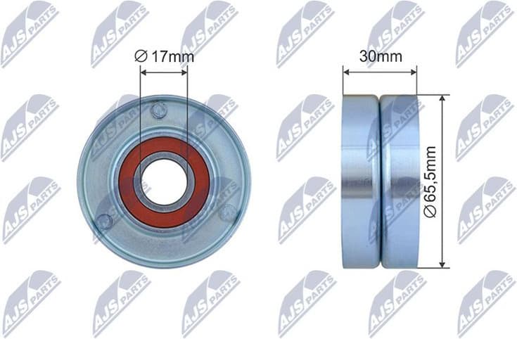 Tensioner Pulley, V-ribbed belt RNK-RE-042