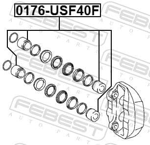 Piston, brake caliper 0176-USF40F - image 2