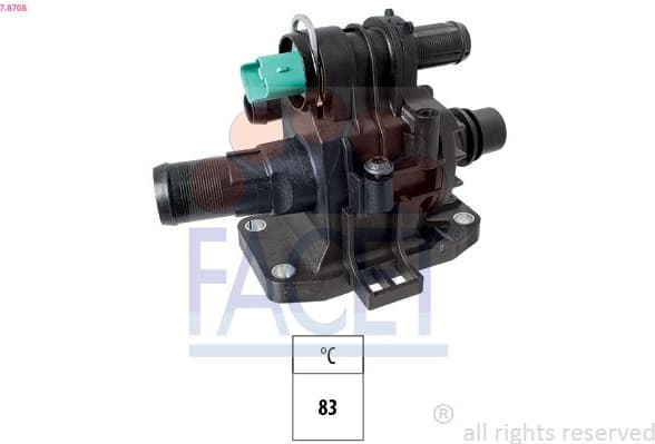 Thermostat, coolant Made in Italy - OE Equivalent 7.8708