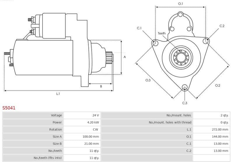 Starter AS S5041 - image 2