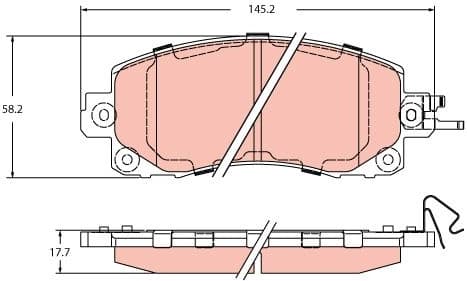 Brake pads front, Top Quality GDB2216
