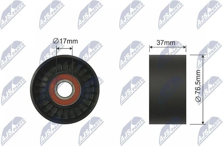 Tensioner Pulley, V-ribbed belt RNK-FR-017