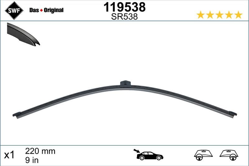 Wiper Blade DAS ORIGINAL REAR 119538