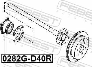Wheel Hub 0282G-D40R - image 2