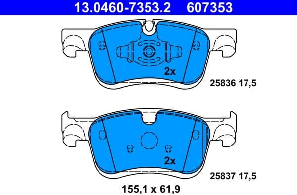 Brake Pad Set, disc brake 13.0460-7353.2