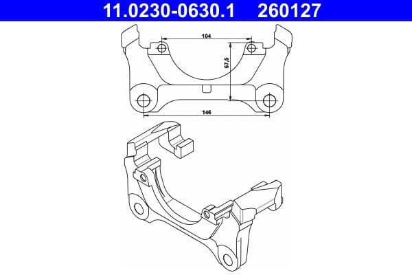 Bracket, brake caliper 11-0230-0630-1